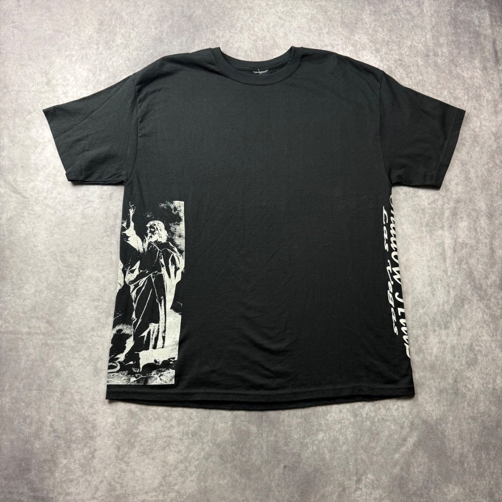 Shadow Hill Las Vegas Jesus Angel Graphic T-Shirt Black Mens XL